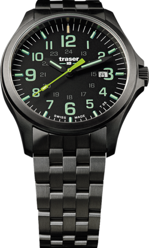 Ceas Traser P67 Officer Pro GunMetal Negru/Verde Lămâie