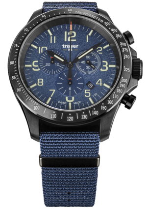 Ceas Traser P67 Officer Pro Cronograf Albastru